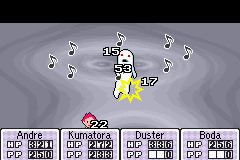 Mother 3 screenshot showing the combo system.